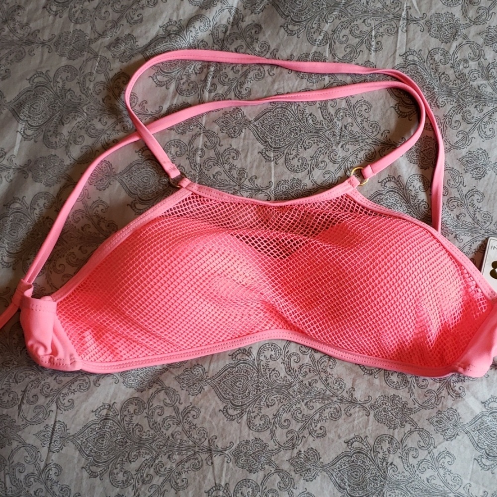 Pink bikini top